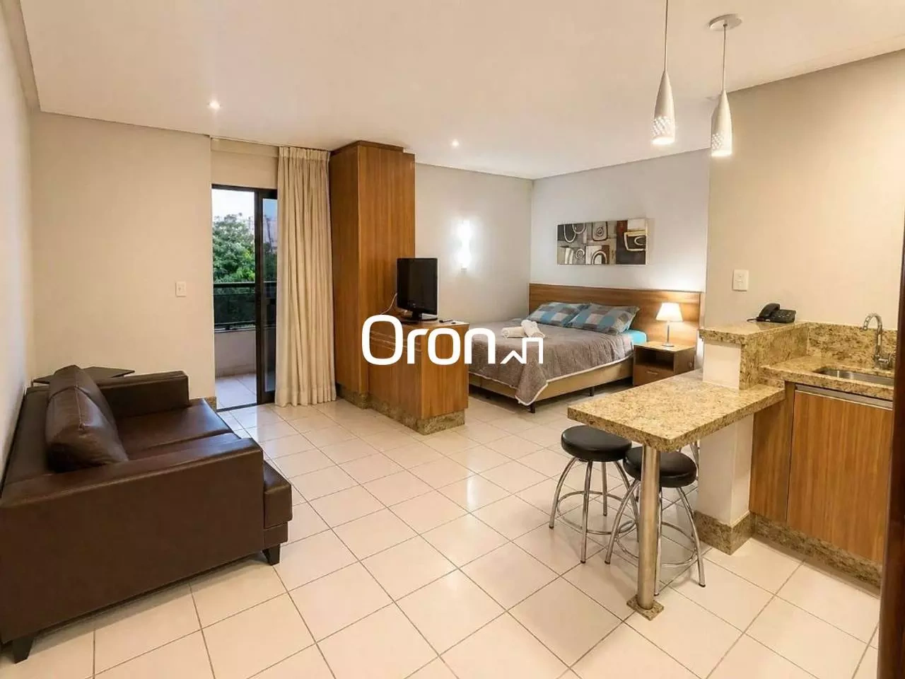 Flat mobiliado com 1 dormitório à venda, 36 m² por R$ 310.000 - Setor Oeste - Goiânia/GO